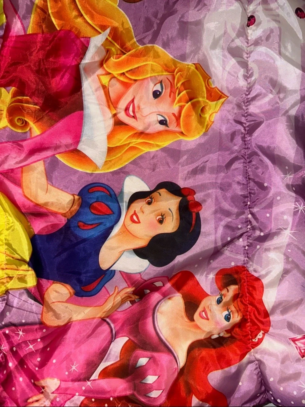 Disney Princess Sleeping Bag - Aurora, Snow White, Ariel, Belle & Jasmine